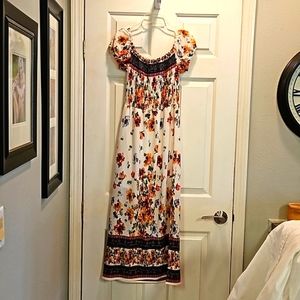 Pheasant Prairie-Style Dress Multi-Floral Size Medium